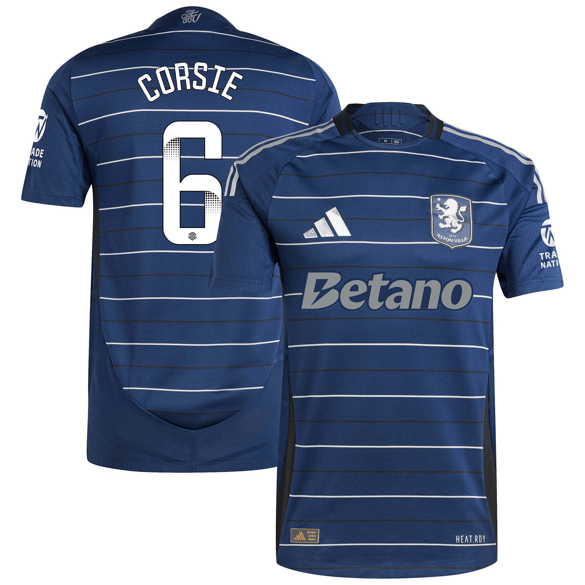 Aston Villa Shirts - aston villa wsl adidas third authentic shirt 2024-25 with corsie 6 printing Collection of Official Fan Gear