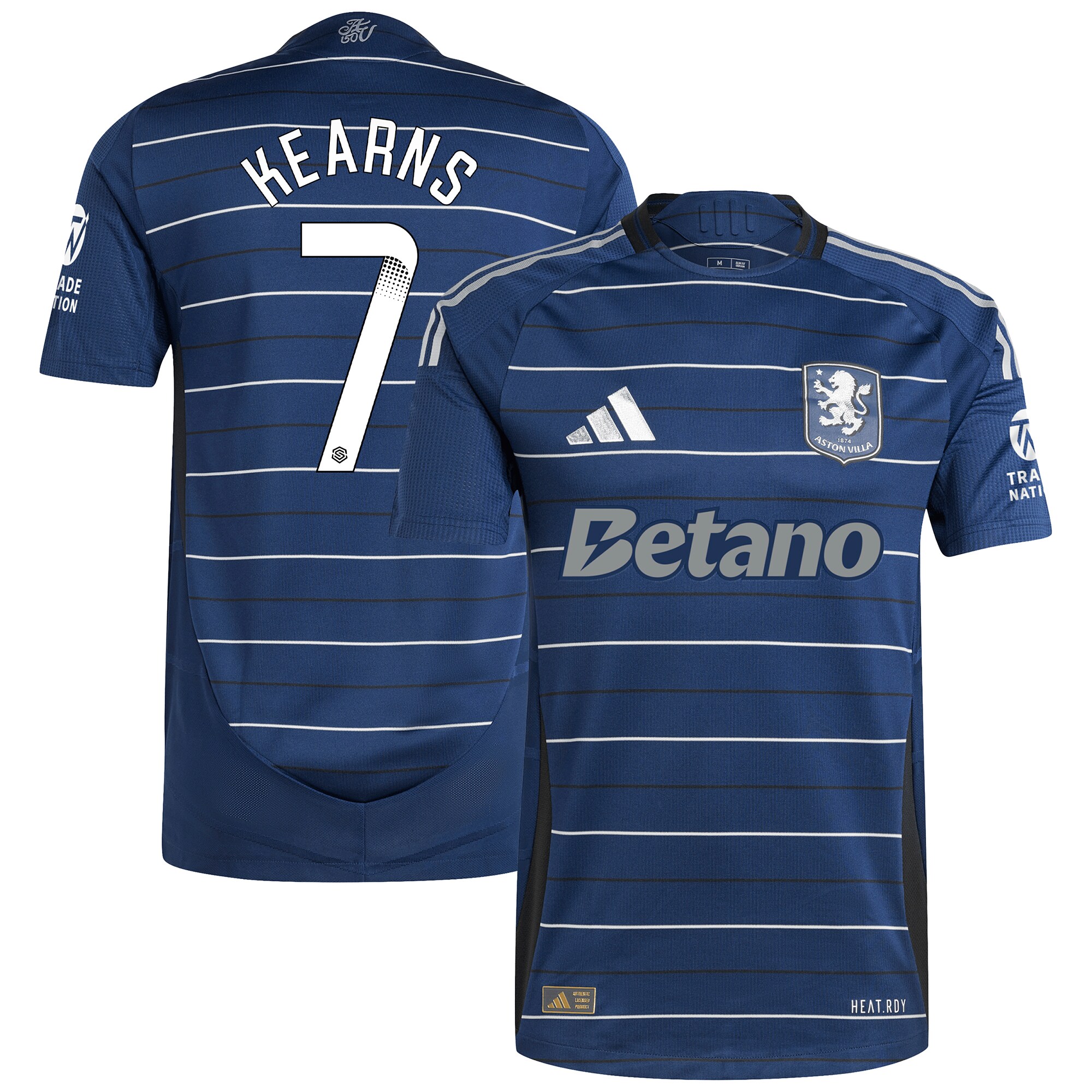 Aston Villa Shirts - aston villa wsl adidas third authentic shirt 2024-25 with kearns 7 printing Collection of Official Fan Gear