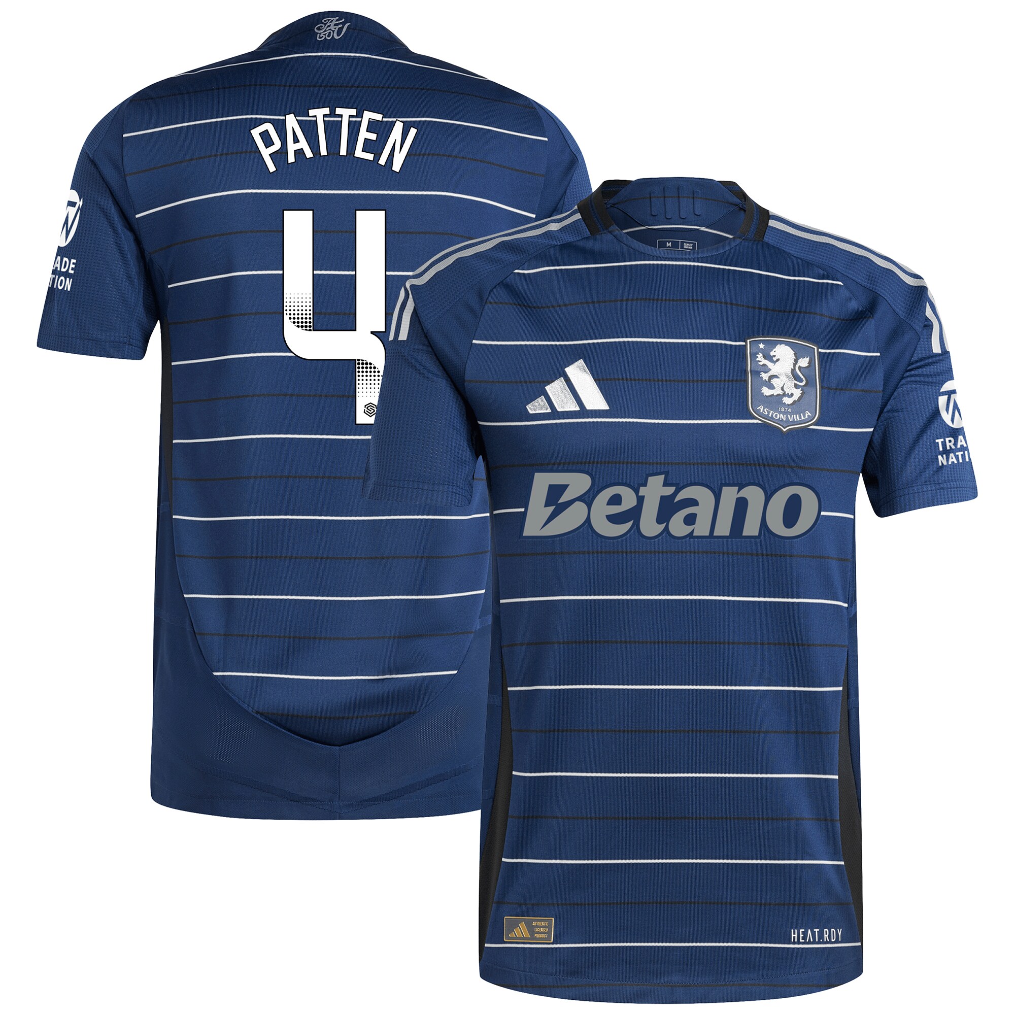 Aston Villa Shirts - aston villa wsl adidas third authentic shirt 2024-25 with patten 4 printing Collection of Official Fan Gear