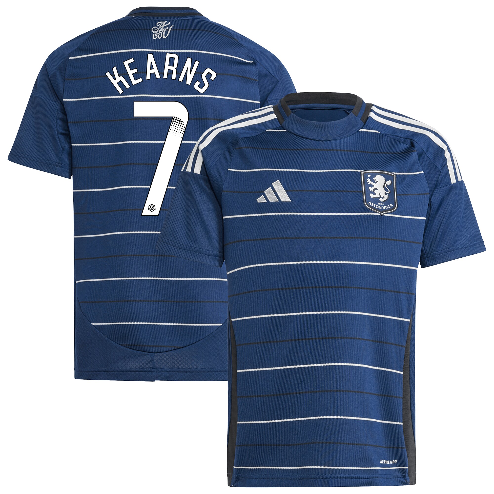 Aston Villa Shirts - aston villa wsl adidas third shirt 2024-25 – kids with kearns 7 printing Collection of Official Fan Gear