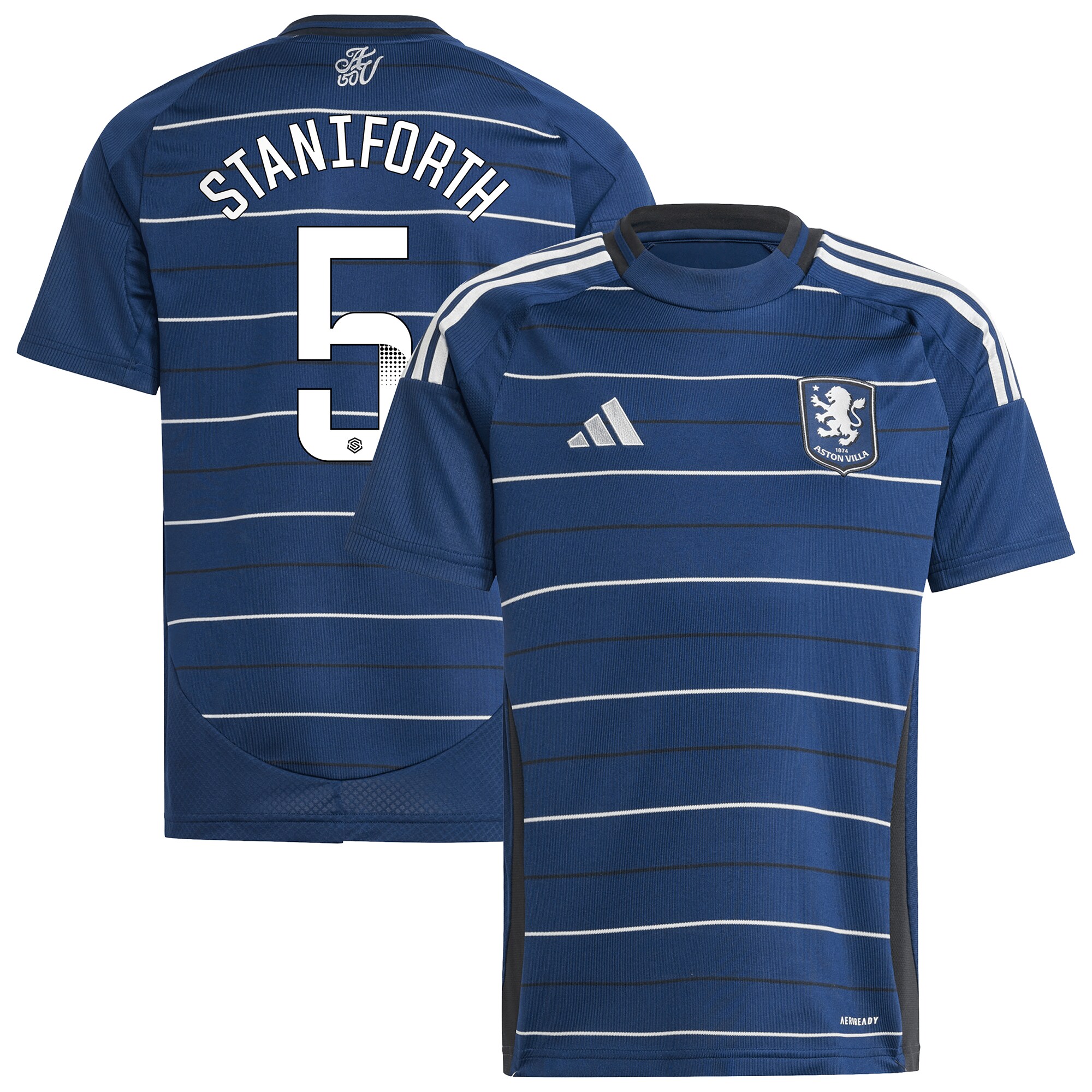 Aston Villa Shirts - aston villa wsl adidas third shirt 2024-25 – kids with staniforth 5 printing Collection of Official Fan Gear