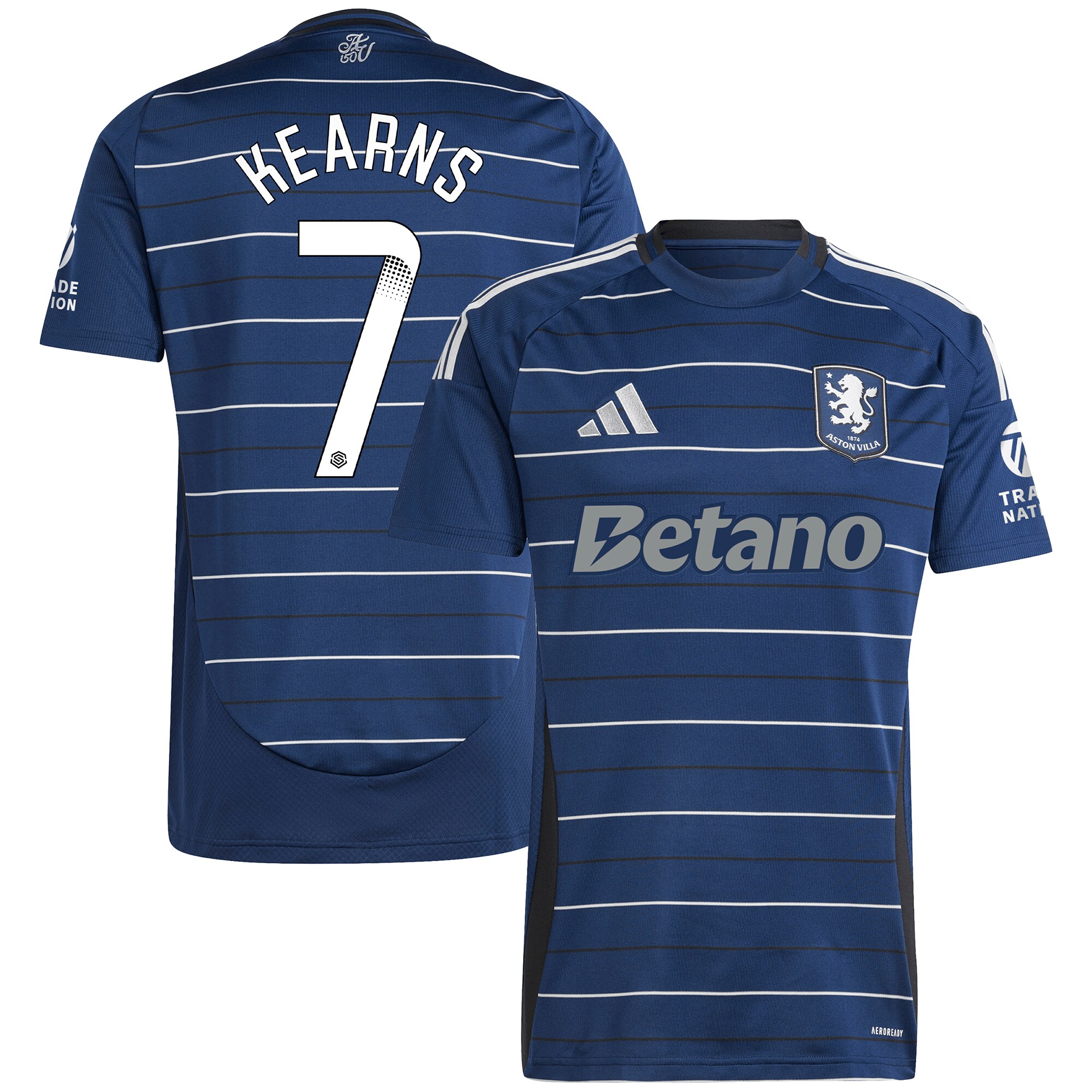 Aston Villa Shirts - aston villa wsl adidas third shirt 2024-25 with kearns 7 printing Collection of Official Fan Gear