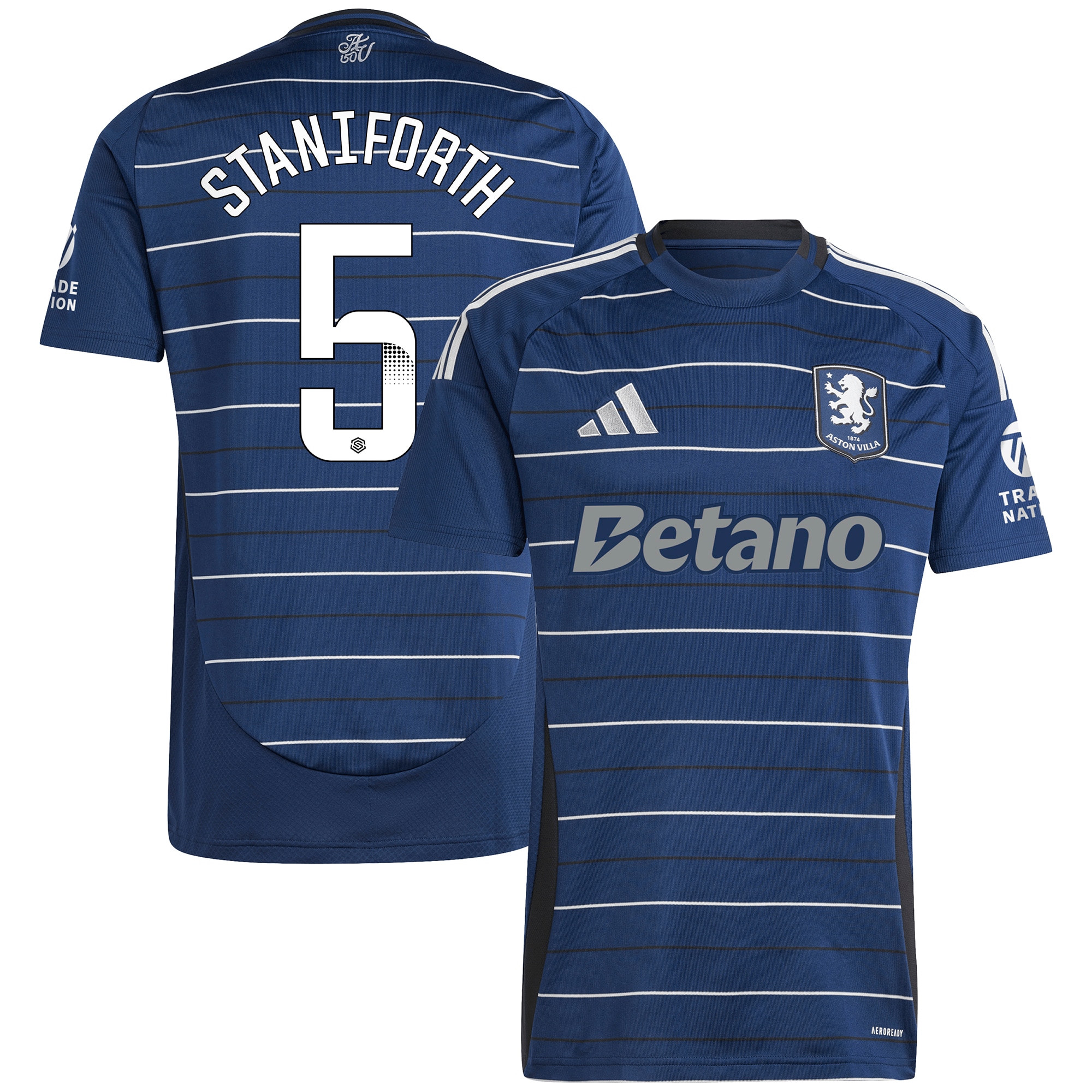Aston Villa Shirts - aston villa wsl adidas third shirt 2024-25 with staniforth 5 printing Collection of Official Fan Gear