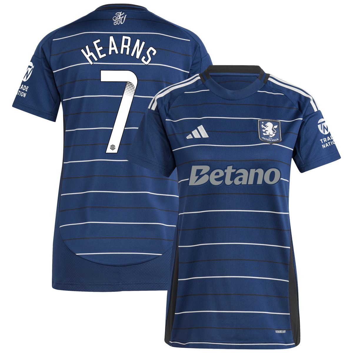 Aston Villa Shirts - aston villa wsl adidas third shirt 2024-25 – womens with kearns 7 printing Collection of Official Fan Gear