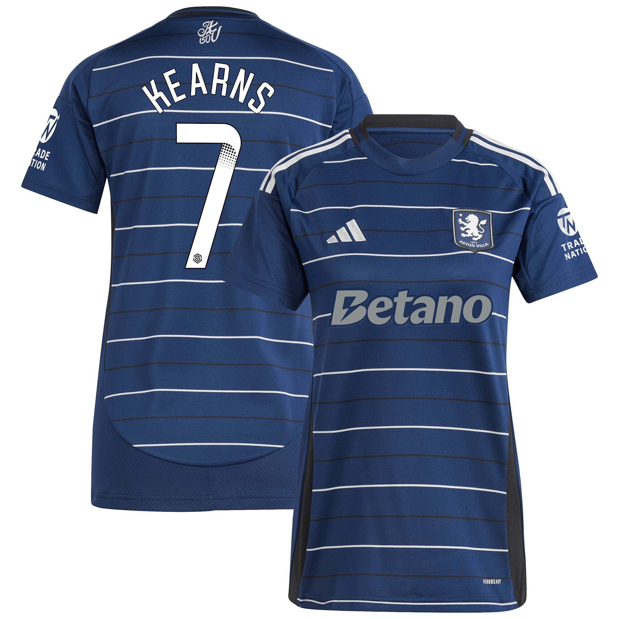 Aston Villa Shirts - aston villa wsl adidas third shirt 2024-25 – womens with kearns 7 printing Collection of Official Fan Gear