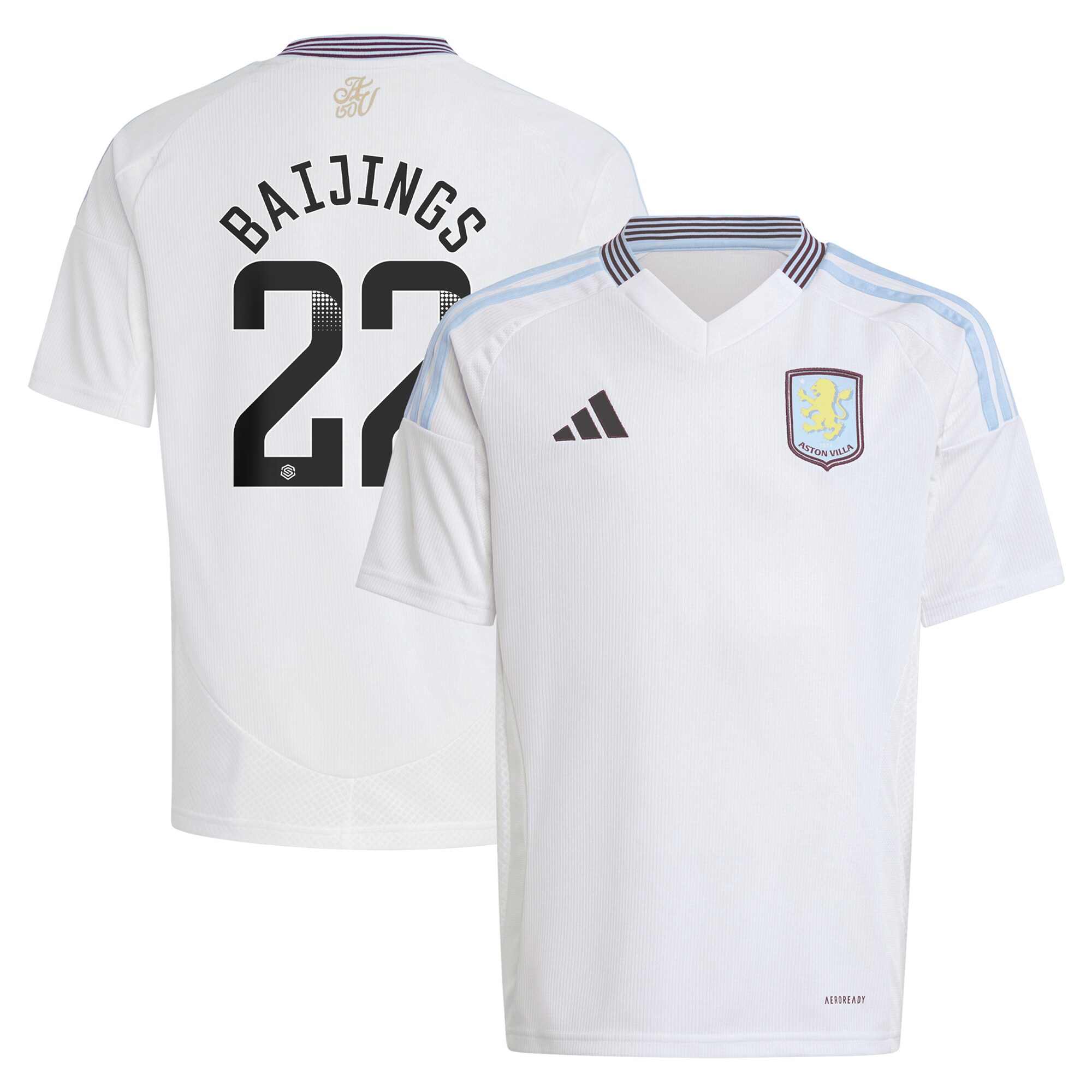 Aston Villa Shirts - aston villa wsl away shirt 2024-25 – kids with baijings 22 printing Collection of Official Fan Gear