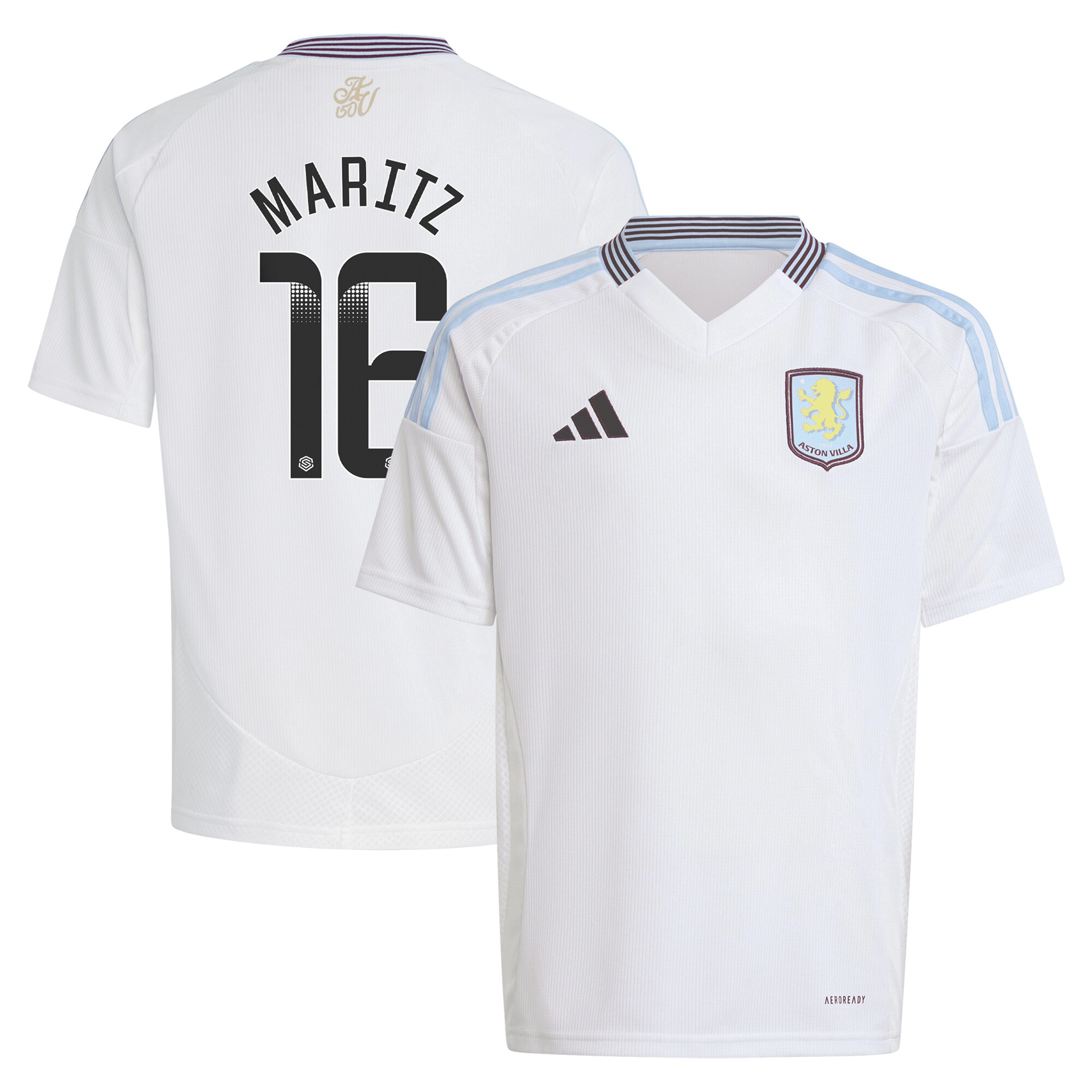 Aston Villa Shirts - aston villa wsl away shirt 2024-25 – kids with maritz 16 printing Collection of Official Fan Gear