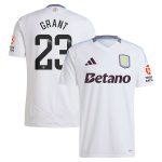 Aston Villa Shirts - aston villa wsl away shirt 2024-25 with grant 23 printing Collection of Official Fan Gear