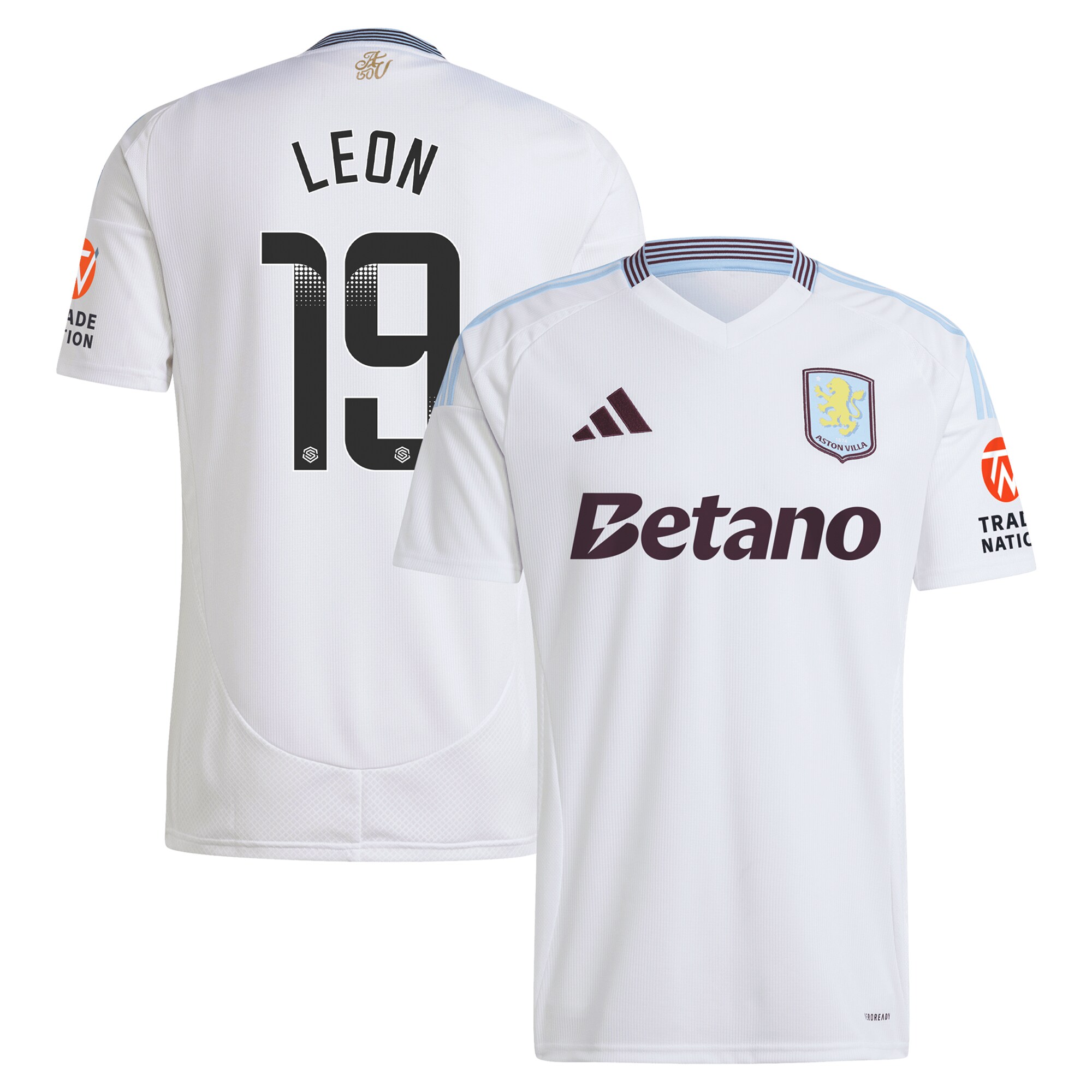 Aston Villa Shirts - aston villa wsl away shirt 2024-25 with leon 19 printing Collection of Official Fan Gear