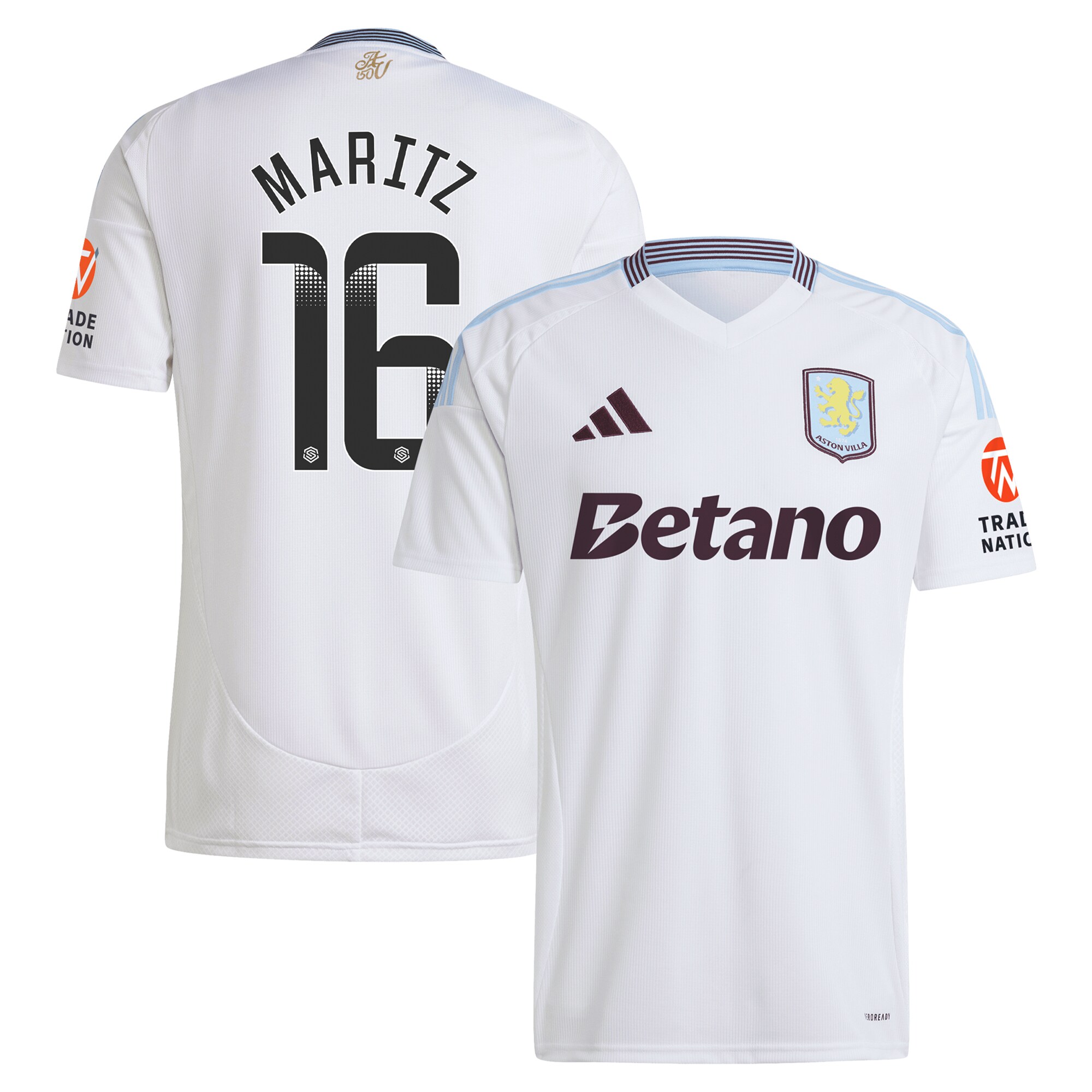 Aston Villa Shirts - aston villa wsl away shirt 2024-25 with maritz 16 printing Collection of Official Fan Gear