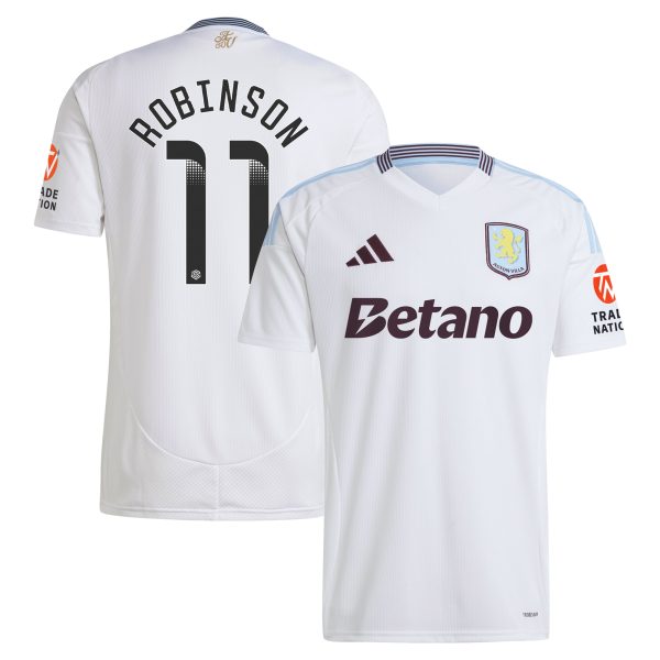 Aston Villa Shirts - aston villa wsl away shirt 2024-25 with robinson 11 printing Collection of Official Fan Gear