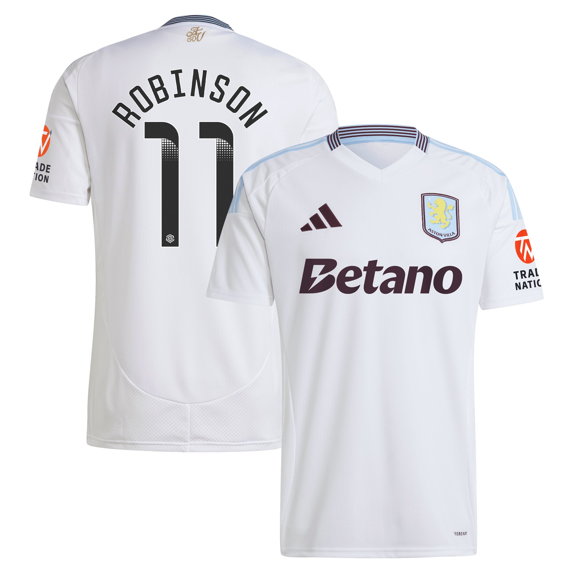 Aston Villa Shirts - aston villa wsl away shirt 2024-25 with robinson 11 printing Collection of Official Fan Gear