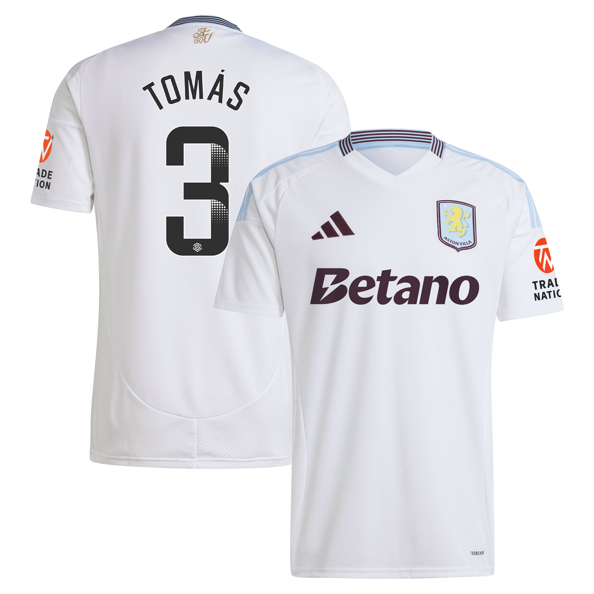 Aston Villa Shirts - aston villa wsl away shirt 2024-25 with tomás 3 printing Collection of Official Fan Gear