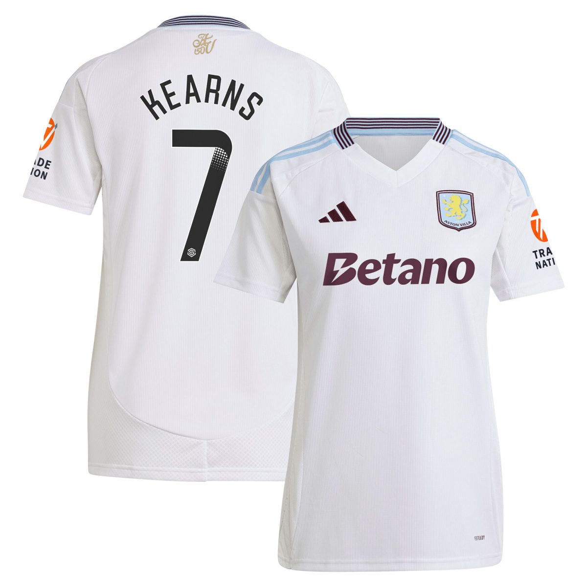 Aston Villa Shirts - aston villa wsl away shirt 2024-25 – womens with kearns 7 printing Collection of Official Fan Gear