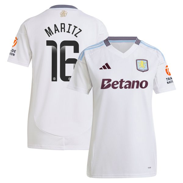 Aston Villa Shirts - aston villa wsl away shirt 2024-25 – womens with maritz 16 printing Collection of Official Fan Gear