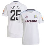 Aston Villa Shirts - aston villa wsl away shirt 2024-25 – womens with taylor 25 printing Collection of Official Fan Gear